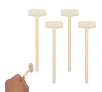 4pcs Mini Wooden Hammer Mallets,Wooden Crab Lobster Mallet Mini Wooden Hammer Natural Hardwood Hammers Seafood Shellfish Shell Cracker Tool,DIY Small Unfinished Painting Hammer Toy for Children