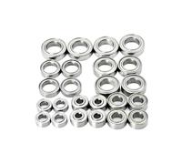 4pcs Miniature Ball Bearings 3x6x2.5 4x7x2.5 4x8x3 5x8x2.5 5x10x4 5x11x4 6x12x4 8x12x3.5 10x15x4 12x18x4mm RC Car Bearing Set(2x6x2.5mm)