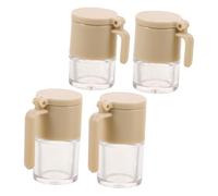 4Pcs Miniature Condiment Jars Tiny Seasoning Pots for Dollhouse Kitchen Decor Functional Sugar Bowls for Collectors Compact and Storage for Spices and Condiments