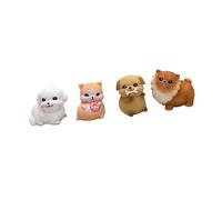 4Pcs Miniature Dog Figurines Resins Little Puppy Landscape Ornaments Set For Dollhouses And Home Office Tabletop Decors Garden Statues