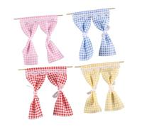 4Pcs Miniature Dollhouse Curtains Versatile Tiny House Accessories for DIY Kitchen Bathroom and Bedroom Decor Easy Installation Multiple Colors for Creative Play