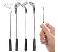 4Pcs Miniature Golf Clubs with 1 Golf Ball 4 Style Realistic Mini Club 2.4 Inch Alloy & Plastic 1 12 Scale Dollhouse Accessories for Dollhouse Decorations