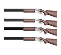 4pcs Miniature Gun Rifle Models for Dollhouse, 1/12 Scale Tiny Fake Sniper Accessory for Decoration, Mini Hunting Shotgun Figurine Miniatures Parts Items for Retro Garden Small Model Crafts, Short