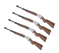 4pcs Miniature Gun Rifle Models for Dollhouse, 1/12 Scale Tiny Fake Sniper Accessory for Decoration, Mini Hunting Shotgun Figurine Miniatures Parts Items for Retro Garden Small Model Crafts, Long