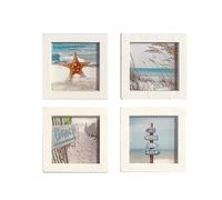 4Pcs Miniature Landscape Wall Art for Dollhouses Décor - Summer Beach Series Small Picture Frames Dolls House Accessories for Living Room Bedroom or DIY Craft Scenes Mediterranean Wall Art Displays