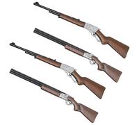 4pcs Miniature Rifle for Crafts, Tiny Gun, 1/12 Scale Fake Sniper Accessory for Dollhouse Decoration, Mini Hunting Guns Figurine Miniatures Parts Accessories Items for Retro Garden Small Model Crafts