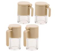 4Pcs Miniature Seasoning Jars Realistic Dollhouse Condiment Storage Pots for Charming Kitchen Essentials for Dollhouse Decor and Creative Displays