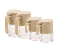 4Pcs Miniature Spice Organizer Realistic Dollhouse Seasoning Pots for Sugar Oil and Condiments Kitchen Decor Accessories for Dollhouse Displays