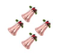4pcs Mirror Glass Bell Ornament for Christmas Tree
