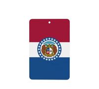 4pcs Missouri State Flag Car Aroma Diffuser Rectangle Hanging Fragrance Tablet Car Interior Decoration Closet Shoe Closet Fragrance Freshener