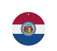 4pcs Missouri State Flag Car Aroma Diffuser Round Shape Hanging Fragrance Tablet Car Interior Decoration Closet Shoe Closet Fragrance Freshener