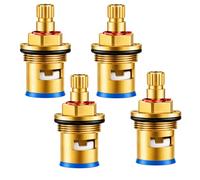4PCS Mixer Tap Cartridge, Tap Cartridge Replacement, Universal Tap Valve Compatible, Ceramic Tap Cartridge, Tap Cartridge Replacement for Bathroom and Kitchen Faucets