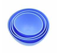 4PCS Mixing Bowl Blue Nonstick Flexible Dental Lab Silicone Rubber Pick Size