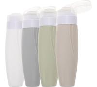 4pcs Ml Silicone Travel Bottles for Toiletries, Leak-resistant | Shampoo and Conditioner Refills, Portable Kit for Business Trips, Gym Bags, Face Cream and Liquid Soap Random Color