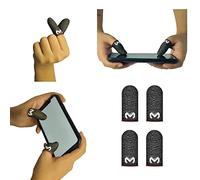4pcs Mobile Game Finger Caps Non-Slip Touchscreen Gloves Anti Sweat Finger Sleeves Shoot Aim Thumb Cover Mobile Phone Accessories for Call of Duty Mobile, Pubg, LOL Wild Rift, iOS, Android