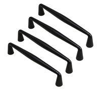 4pcs Modern Zinc Alloy Cabinet Pulls, Kitchen Cupboard Door Black Handles, Furniture Hardware for Drawer Wardrobe Home Decor Hardware Pull, CC:128mm