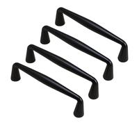 4pcs Modern Zinc Alloy Cabinet Pulls, Kitchen Cupboard Door Black Handles, Furniture Hardware for Drawer Wardrobe Home Decor Hardware Pull, CC:96mm