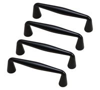 4pcs Modern Zinc Alloy Cabinet Pulls, Kitchen Cupboard Door Black Handles, Furniture Hardware for Drawer Wardrobe Home Decor Hardware Pull, CC:76mm