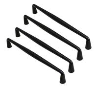 4pcs Modern Zinc Alloy Cabinet Pulls, Kitchen Cupboard Door Black Handles, Furniture Hardware for Drawer Wardrobe Home Decor Hardware Pull, CC:192mm