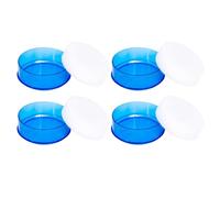 4pcs Moistener Sponge Blue Round Counting Money in Banks | Plastic Sponge Design, Water Absorption Support, Quick Sorting Aid, Cashier Use, Financial Institutions