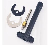 4Pcs Monobloc Tap Fixing Kit, Tap Faucet Fixing Fitting Nut Kit,Single Hole Hot and Cold Water Monobloc Tap Bolt,Horseshoe Installation Fastening Accessories