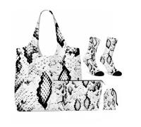 4Pcs Monochrome Snakeskin Gifts for Women Girls Snakeskin Lover