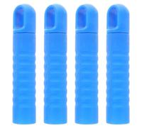 4pcs Mop Handle End Cap 25mm Polypropylene Grip for Broom Handles Blue | Ergonomic Hanging-hole Cover, Universal Fit for Wooden Poles, Floor Brushes and Mop Rods, Garden Cleaning or Workshop
