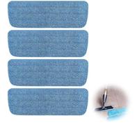 4pcs Mop Heads Replacement, Microfibre Spray Mop Replacement Pads Compatible with Addis Spray Flat Mop, Washable Spray Mop Head Replacement Fit for All Spray Mops & Reveal Mops on All Floors (Blue)