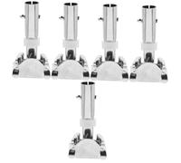 4pcs Mop Rod Chuck Mop Handle Replacement Mop Pole Replacement Clip Broom Clip Holder Mop Bar Clamp Metal Broom Rods Clamp Replacement Mop Rod Clip Stainless Steel Silver/1263(5)