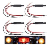 4PCS Motorcycle LED Indicator Resistor 12V 10W 10Ω Lights Resistors Flasher Universal Turn Signal Indicator Adaptor Fix Error Decoder for Motorbike Moped Scooter Scooter Quad Off Road
