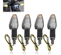 4PCS Motorcycle Led Turn Signal Light,14LED Mini Motorcycle Indicators,12V Amber Signal Light,Waterproof Motorbike Turning Indicators,Universal Blinkers Compatible with Honda Yamaha Kawasaki Suzuki