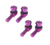 4PCS Motorcycle Motorbike 90 Degree Angle Wheel Tire Stem Tubeless Valve (4PCS Purple)
