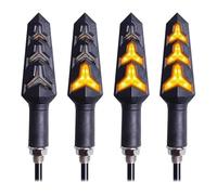 4PCS Motorcycle Turn Signal Light Built Flasher Relay Flowing Turn Signals Motorbike Turning Indicators 12V Turn Signal Indicator Light
