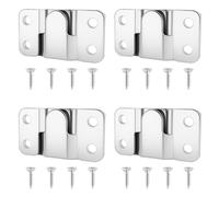 4PCS Mount Brackets, Concealed Headboard Wall Fixings Brackets & Wall-Hung Décor, Stainless Steel Picture Frame, Mirror, Artwork & Furniture Fixings,Ultra-Slim 2 mm Invisible Mounting,Supports 30 kg