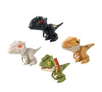 4PCS Movable Joint Realistic Dinosaur Toy Novelty Biting Hand Dinosaur Toy Finger Puppet with Flexible Poses for Kids Children's Play Party Collector Display