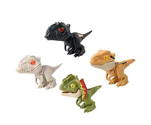 4PCS Movable Joint Realistic Dinosaur Toy Novelty Biting Hand Dinosaur Toy Finger Puppet with Flexible Poses for Kids Children's Play Party Collector Display