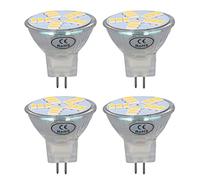 4Pcs MR11 LED Bulb 5W 500lm Bulb Replacement with 15 Beads Double Pin Base for Spotlight Landscape Lamp (Cold White)