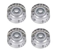 4Pcs Multi-Color Speed Control Knobs for Electric Guitar, Volume and Tone Top Hat Style, Compatible with Most LP Guitars, Black, White, Transparent, Gold, Blue, Red, Brown