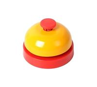 4PCS Multi-Functional Hand Press Bell - Great For Announcing Meals, Getting Attention & More For Kitchen Restaurant(Yellow)