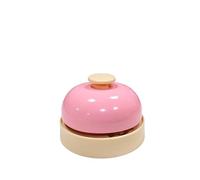4PCS Multi-Functional Hand Press Bell - Great For Announcing Meals, Getting Attention & More For Kitchen Restaurant(Pink)
