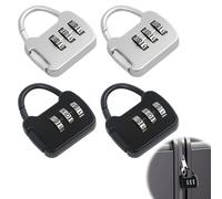4pcs Multi-Functional Zinc Alloy Suitcase Locks, Sturdy Padlocks with Code 3-Digit Combination Padlock for Travel Bags Gym Lockers, Suitcase Security, Luggage Locks Locker or Travel Lock