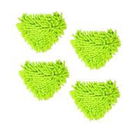4Pcs Multi-Purpose Triangular Mop Heads, Mini Microfiber Mop Brush Head Replacement for Triangle Spin Mop for Wall Ceiling Floor Cleaning 16x16CM Green