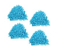 4Pcs Multi-Purpose Triangular Mop Heads, Mini Microfiber Mop Brush Head Replacement for Triangle Spin Mop for Wall Ceiling Floor Cleaning 16x16CM Blue