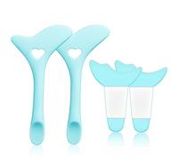 4pcs Multifunction Silicone Eyeliner Helper Tool, Reusable Eyeliner Aid Tool, Mascara Shield Applicator for Eyelashes Eyeshadow Lipstick (Green)