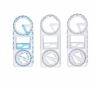 4PCS Multifunctional Geometric Ruler, Measuring Drafting Ruler, Drawing Template Measuring Tool For Home Office Measuring (PK)