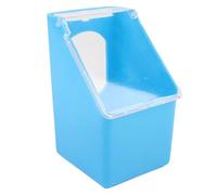 4pcs Multifunctional Hanging Feeder Easy to Install Bird Cage Water Container for Capacity Design for Convenient Feeding for Pet and Bird Owners Jcy828 (Blue, 14.5X8.5X7.5cm)