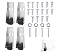 4pcs Multifunctional Low Profile Casters, 1 Inch Side Mount Caster Roller Wheels with Screws Long Frame Rigid Casters for DIY Furniture Doors Cabinets Shelves Storage Boxes Drawers Bookcases