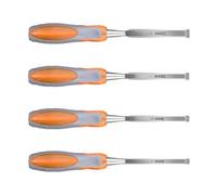4Pcs Multifunctional Woodworking Carving Gouge Set High Hardness Carving Cutter Flat Multiple for Professional High Carbon Steel