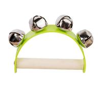 4pcs Musical Instruments Wooden Children's Educational Toys For Toddler Early Education Color Semicircle Hand Bells For Kids(Green)