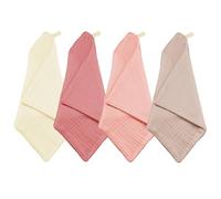 4PCS Muslin Squares, Soft Face Cloths Makeup Remover, Pure Cotton Muslin Cloth, Reusable Squares Muslin Cloths, Cotton Wash Cloths for Skin Care Daily Cleansing Travel Women Men Adults (10X10 Inch)
